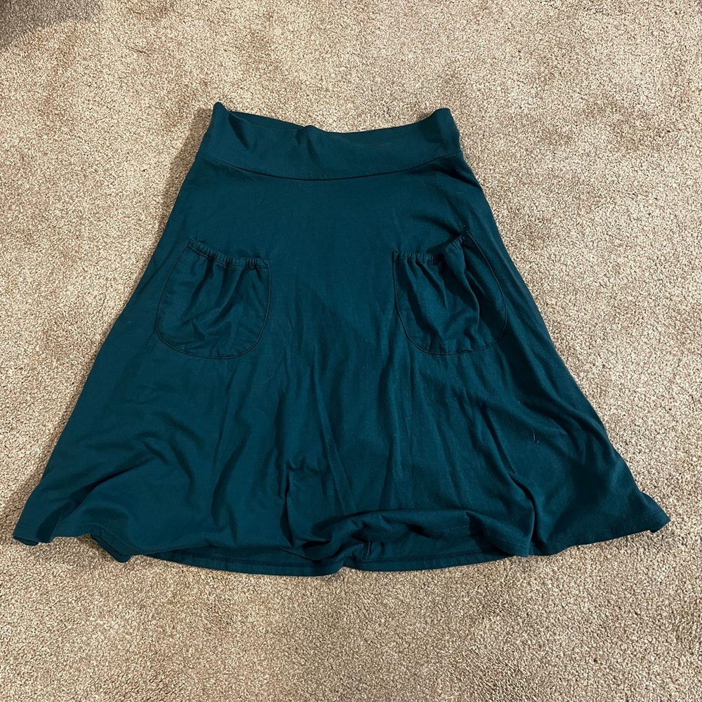 Xhilaration Dark Teal A-Line Skirt with Pockets